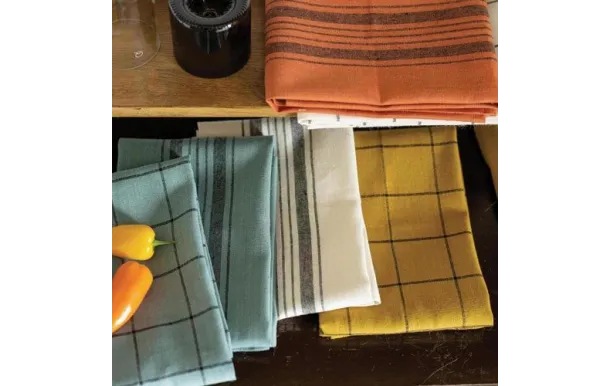 WINKLER TORCHON METIS KILIA RAYURES VERT DE GRIS 5 1461020000