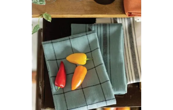 WINKLER TORCHON METIS KILIA RAYURES VERT DE GRIS 5 1461020000