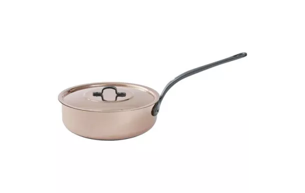 BAUMALU Sauteuse 24 cm + couvercle cuivre - B'Chef