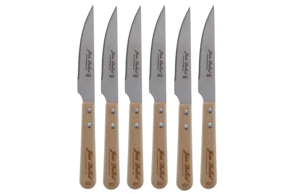 JEAN DUBOST COFFRET 6 COUTEAUX GRILL HETRE MICRODE CB10A79SE15311