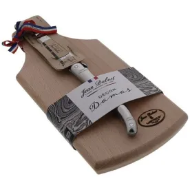 JEAN DUBOST DAMAS PLANCHETTE APERO 26X10 + COUTEAU AP036424D32002