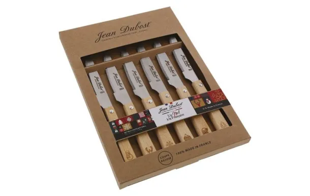 JEAN DUBOST UN NOEL A LA FRANCAISE 6 couteaux Gril CB10A79SD80311