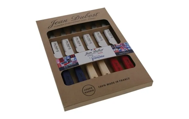 JEAN DUBOST COFFRET 6 COUTEAUX GRILL BLEU BLANC RO CB10A790HC2365