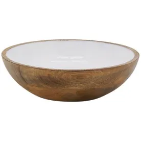 AUBRY GASPARD CORBEILLE MANGUIER RESINE BLANC 25CM CCO9840