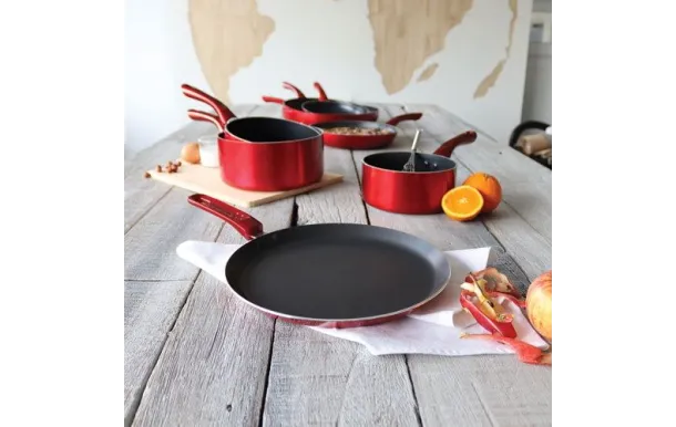 MENASTYL CREPIERE 26 CM CERISE EN ALUMINIUM 6020578