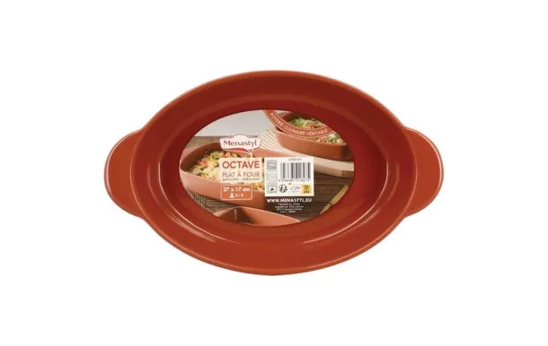 MENASTYL OCTAVE PLAT A FOUR OVALE 950 ML TERRACOTT 3356161