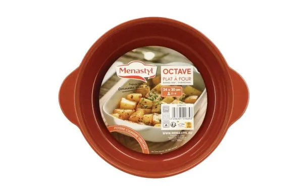 MENASTYL OCTAVE PLAT A FOUR ROND 950 ML TERRACOTTA 3356171