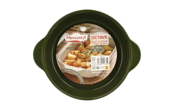 MENASTYL OCTAVE PLAT A FOUR ROND 950 ML VERT 20 CM 3356172