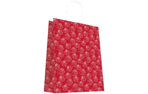 LES COULEURS DE L'EMBALLAGE SAC CABAS KRAFT ROUGE  9269BLPF3