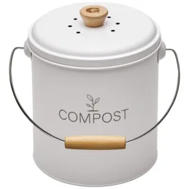 GUILLOUARD SEAU A COMPOST 4,5L ROND BLANC AVEC FIL 040606