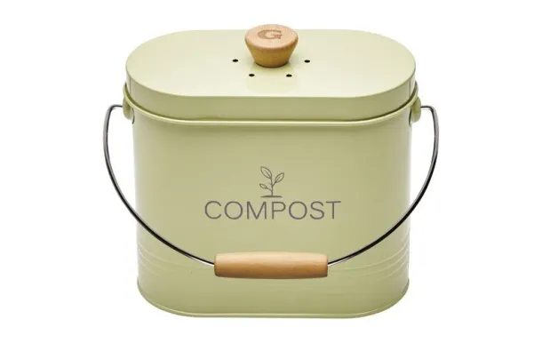 GUILLOUARD SEAU A COMPOST 3L OVALE VERT PASTEL AVE 040621
