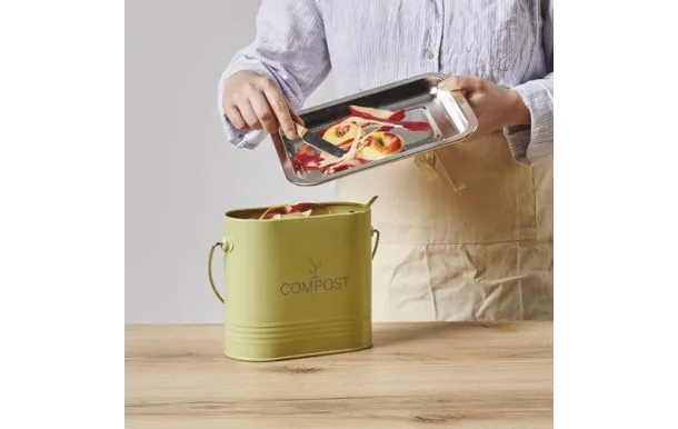 GUILLOUARD SEAU A COMPOST 3L OVALE VERT PASTEL AVE 040621