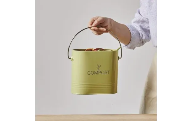 GUILLOUARD SEAU A COMPOST 3L OVALE VERT PASTEL AVE 040621