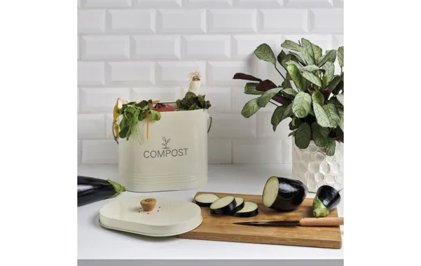 GUILLOUARD SEAU A COMPOST 7L OVALE BEIGE AVEC FILT 040633