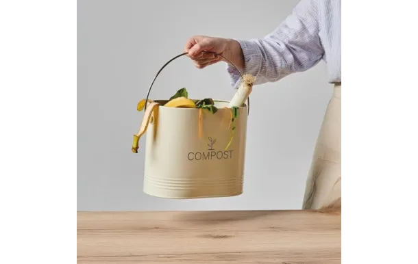 GUILLOUARD SEAU A COMPOST 7L OVALE BEIGE AVEC FILT 040633