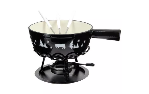 TABLE ET COOK Service à fondue 24 cm Noir - Alpestre