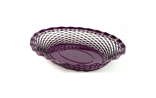 ROGER ORFEVRE VINTAGE CORBEILLE PAIN OVALE PRUNE 3 726137