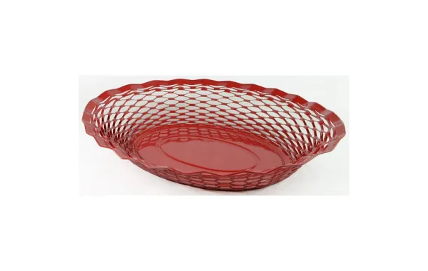 ROGER ORFEVRE VINTAGE CORBEILLE PAIN OVALE ROUGE 3 728137