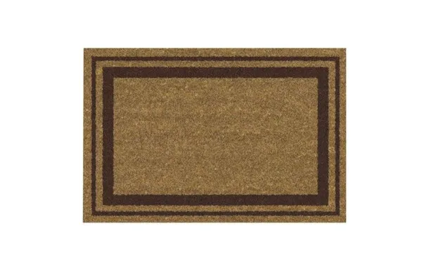 IDMAT TAPIS COCO NATUREL 40X60CM BORD MARRON COCONBORDCOU406