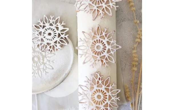 SCRAPCOOKING TAPIS SILICONE DECORS FLOCON 1970