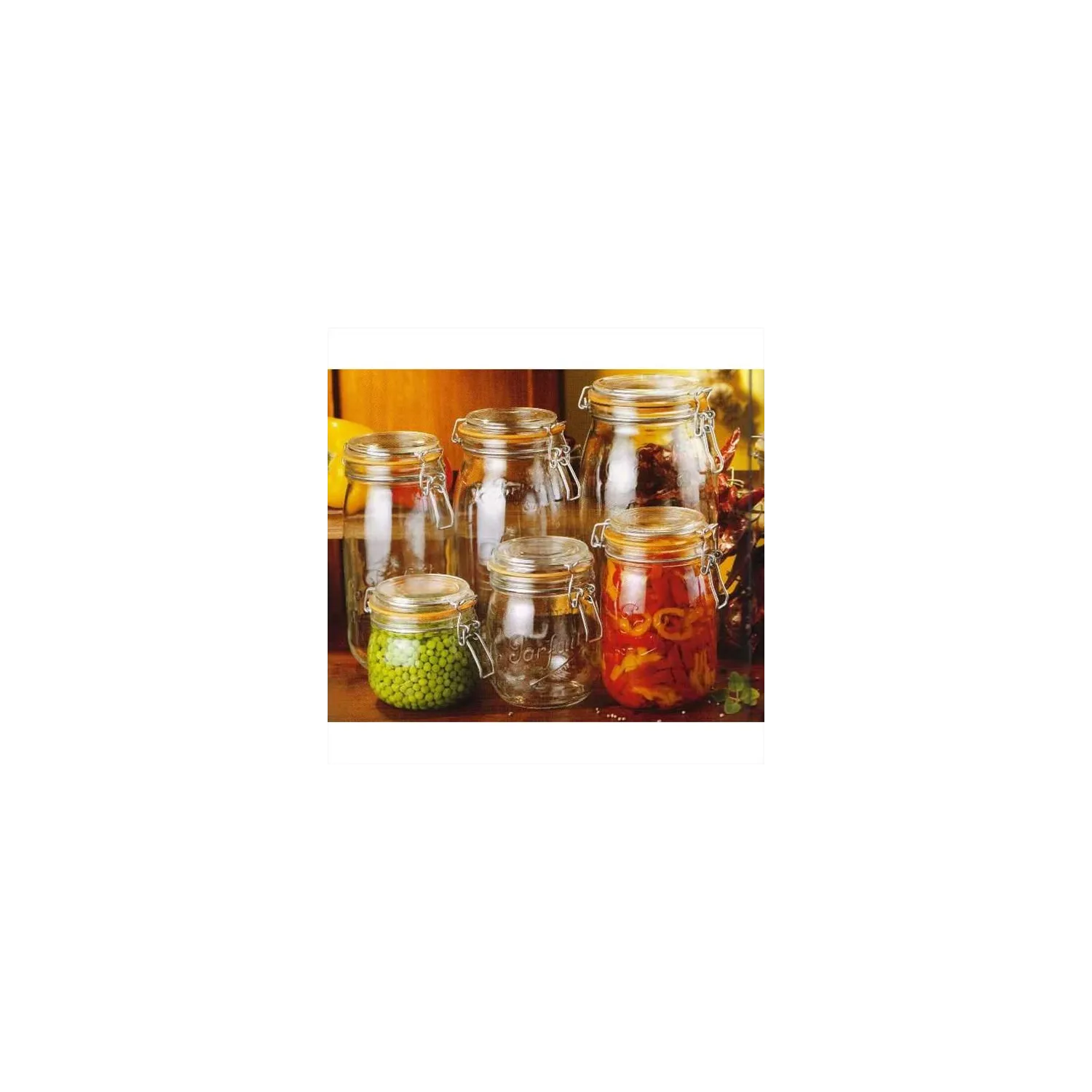 LE PARFAIT Lot de 6 bocaux de 1.5 L et de diamètre 85 mm