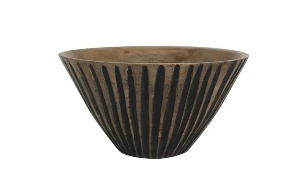 ARDTIME YUCATAN SALADIER BOIS NOIR AVEC INCRUSTATI YUSAL28