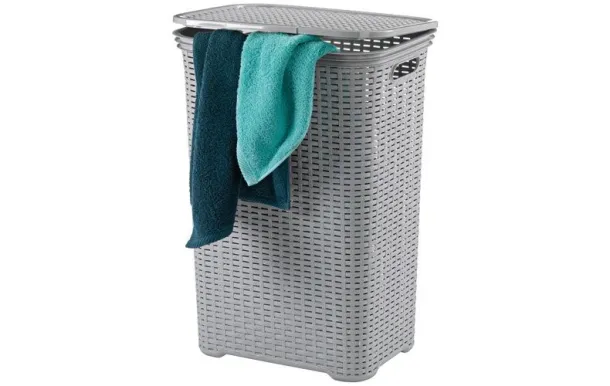 KELA CORBEILLE LINGE BRASILIA GRIS 43,5X33,5X60 CM 23411