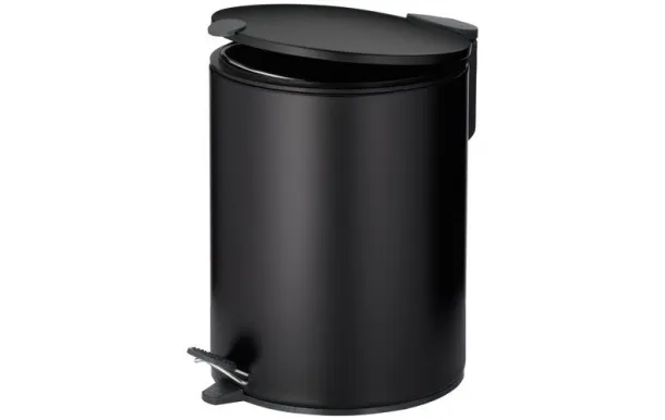 KELA POUBELLE 5L MATS 27CM METAL*NOIR*N 23702