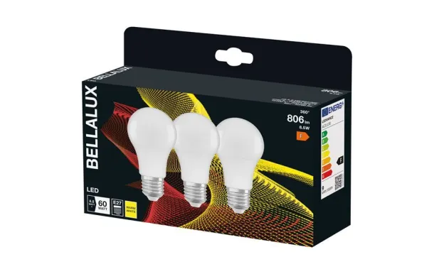 BELLALUX BELLALUX LED DEPOL STD E27 8.5W CHA.X3 4058075595422
