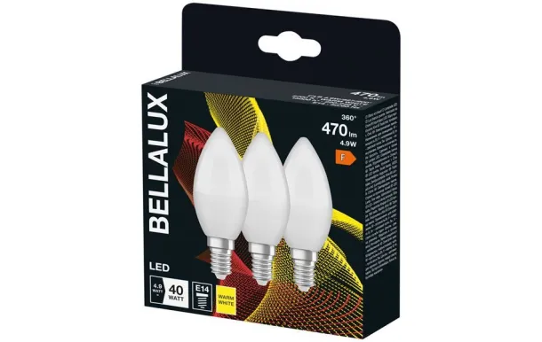 BELLALUX BELLALUX LED DEPO FLA E14 4.9W CHAU.X3 4058075595507