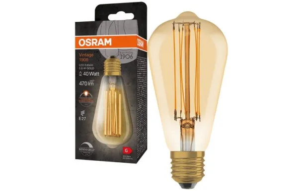 OSRAM 1906 EDIS.CLAIR FIL.DIM OR 5.8W E27 CH 4099854091063