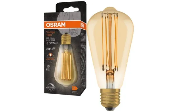 OSRAM 1906 EDISON CLAIR FIL OR 8.8WE27 CHAU 4099854091087