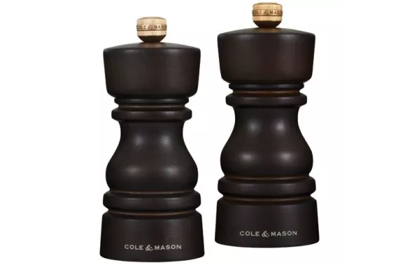 COLE ET MASON Coffret 2 moulins sel et poivre 13 cm Chocolat - London