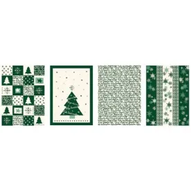 TISSAGES DE BEAULIEU TORCHON COTON NOEL GREEN 50X7 CHRISGREE227182