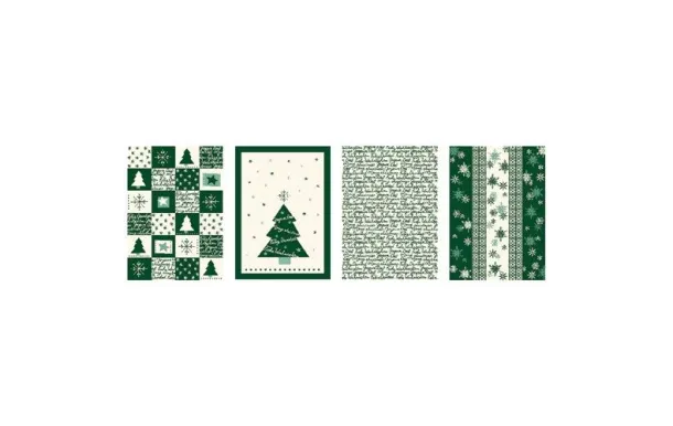 TISSAGES DE BEAULIEU TORCHON COTON NOEL GREEN 50X7 CHRISGREE227182