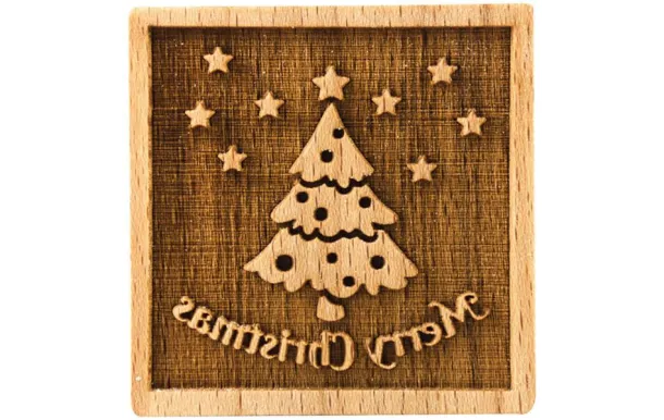 PATISSE TAMPON DECO CARRÉ MERRY CHRISTMAS 13275