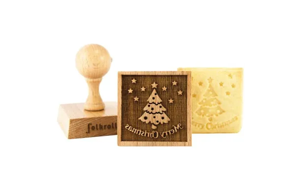 PATISSE TAMPON DECO CARRÉ MERRY CHRISTMAS 13275