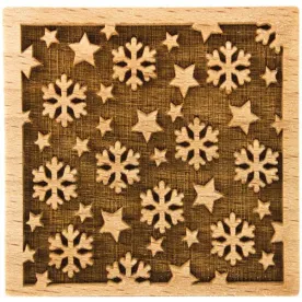 PATISSE TAMPON DECO CARRÉ FLOCON DE NEIGE 13273