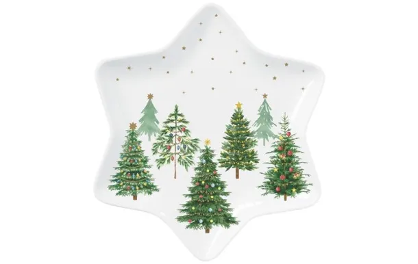 EASY LIFE FESTIVE TREES PLAT EN FORME ETOILE 22,5  1484FTRE