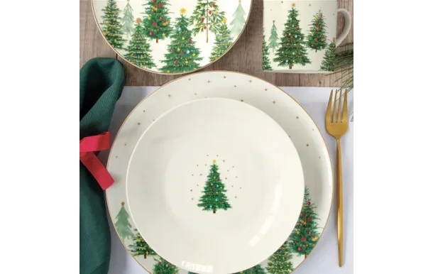 EASY LIFE FESTIVE TREES COFFRET PLAT A CAKE 37 X 1 1482FTRE