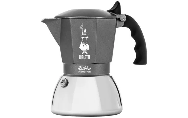 BIALETTI BRIKKA CAFETIERE INOX IND 4T NOIR 0007317