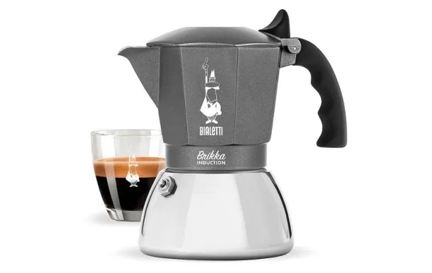 BIALETTI BRIKKA CAFETIERE INOX IND 4T NOIR 0007317