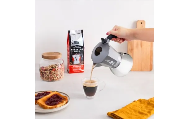 BIALETTI BRIKKA CAFETIERE INOX IND 4T NOIR 0007317