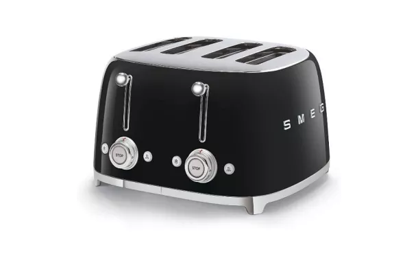 SMEG Toaster 4 tranches Noir - Années 50 - TSF03BLEU
