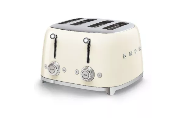 SMEG Toaster 4 tranches Crème - Années 50 - TSF03PGEU