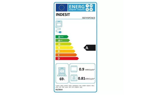 INDESIT Cuisinière vitrocéramique 4 foyers - IS67V5PCW/E