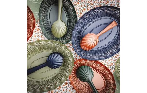 ROGER ORFEVRE VINTAGE CORBEILLE PAIN OVALE BLEU NU 724128