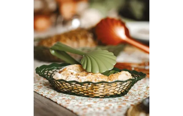 ROGER ORFEVRE VINTAGE CORBEILLE PAIN OVALE KAKI 30 724133