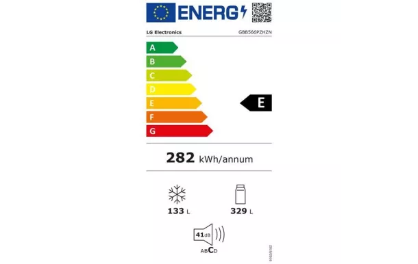 LG Réfrigérateur combiné 462 litres no-frost - GBB566PZHZN
