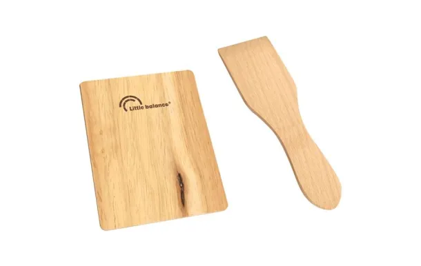 LITTLE BALANCE SET 4 SPATULES BOIS ET 4 PLAQUES 8503